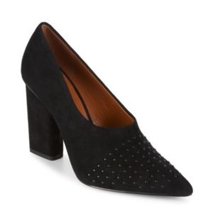 H by Halston "Laurel" Black Suede Heels 6